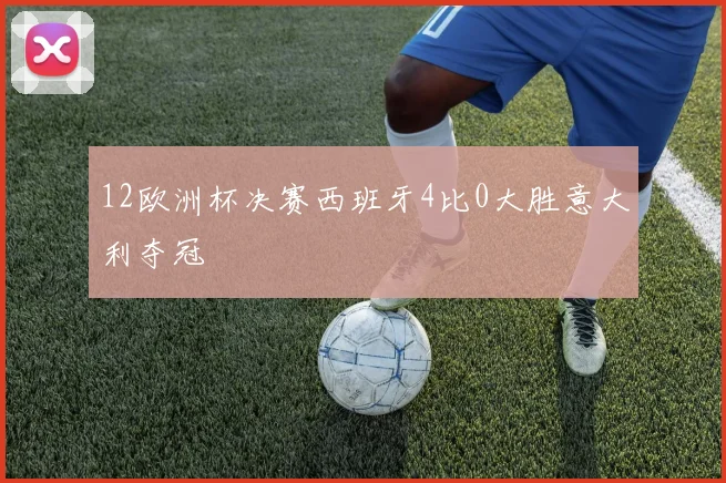 12欧洲杯决赛西班牙4比0大胜意大利夺冠
